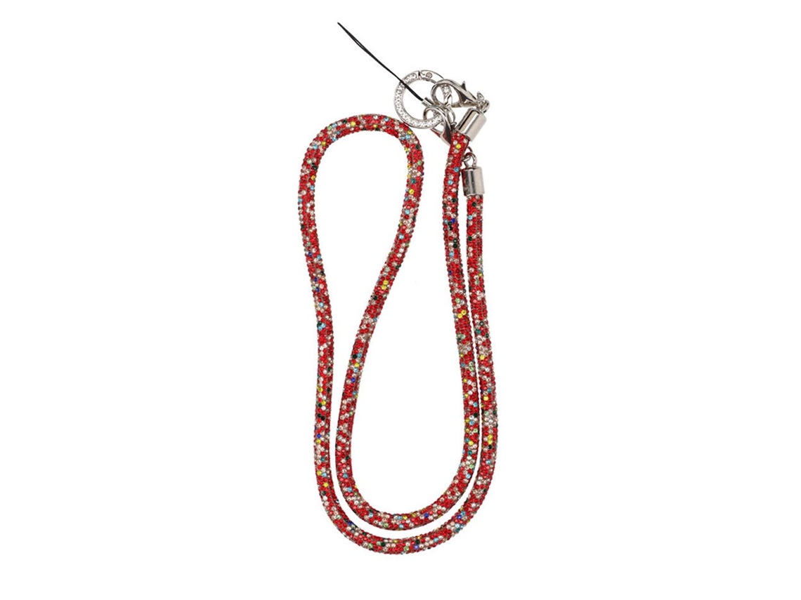 Colar Com Alça Para Celular 80cm - Vermelho Multicolorido