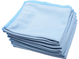 Conjunto de 8 Panos Limpeza Microfibra 30 X Cm para Janelas e Espelhos BRILVIBERA