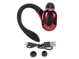 Fone De Ouvido Bluetooth 5.2 Estéreo Hifi Chamadas Hd Redução De Ruído Ipx4 À Prova D'água Sem Fio Preto E Vermelho