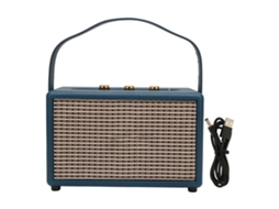 Caixa de Som Bluetooth Vintage LAXISCREED Azul Safira