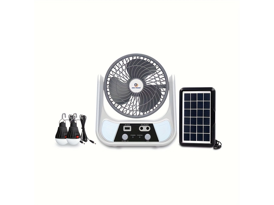 para Ventilador Leve Sem Pás com Carregamento Solar e Função de Luz Noturna, Oferecendo Duas Configurações Velocidade Iluminação Casa, Fáci STELASPLEN