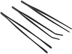 Conjunto De 3 Pinças Para Churrasco Vicasky Em Aço Inoxidável Preto, Multiuso E Robustas, Para Grelhar Ao Ar Livre E