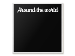 Magnetic Glass Board Around The World For The Hall Espelharte (50x50 Cm)