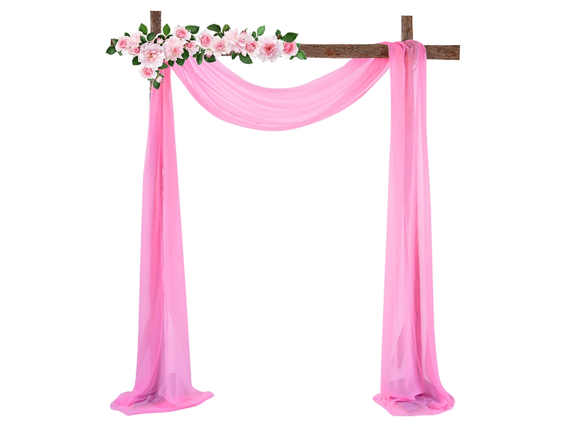 Laxiscreed Cortina De Tecido Chiffon Com Contraste Para Janelas E Eventos Ao Ar Livre