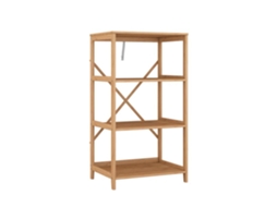 Biblioteca Novaro, 48.3x87.9cm Com 4 Compartimentos Abertos, Bambu, Vicco