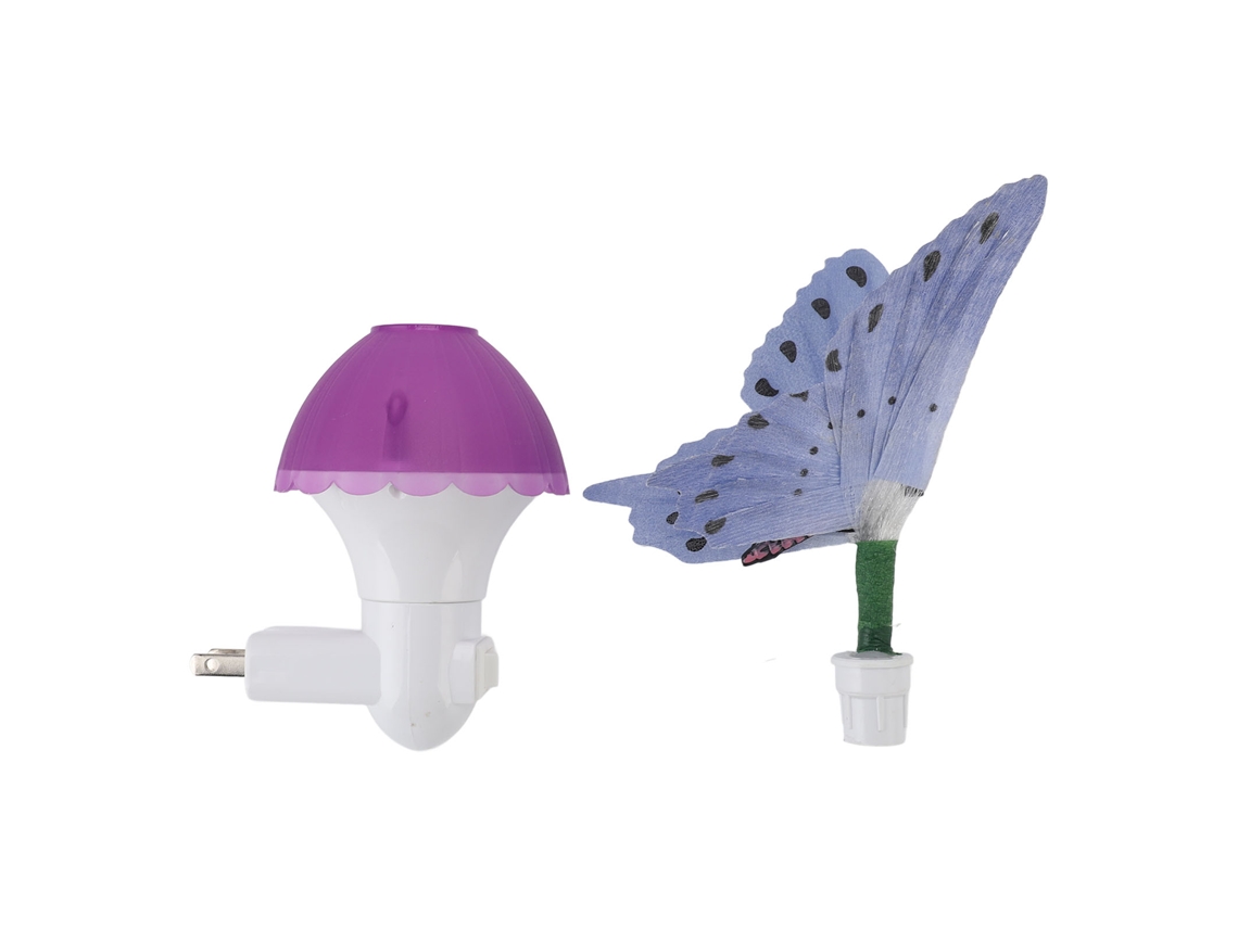 2026 lâmpada Noturna Led com Borboletas Coloridas e Sensor Dusk To Dawn para Quarto, Plugue em Parede