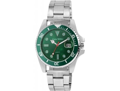 Relógio Alain Miller® Masculino Verde Com Data Em Aço Inoxidável 0108