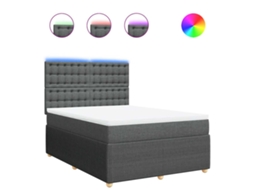 Box Spring Bed, Box Spring Beds Vidaxl Cinzeto Tecido (140 X 200 Cm)