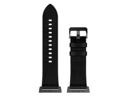 Bracelete para Apple Watch 44/45/46/49mm Couro Genuíno Preto XIAOMOYU
