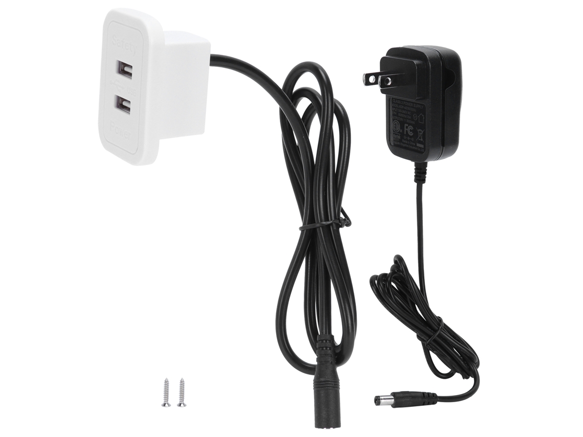 Carregador Primerox com Porta USB Dupla, 5v 2a, para Poltrona, Sofá, Móveis, US, 100‑240v