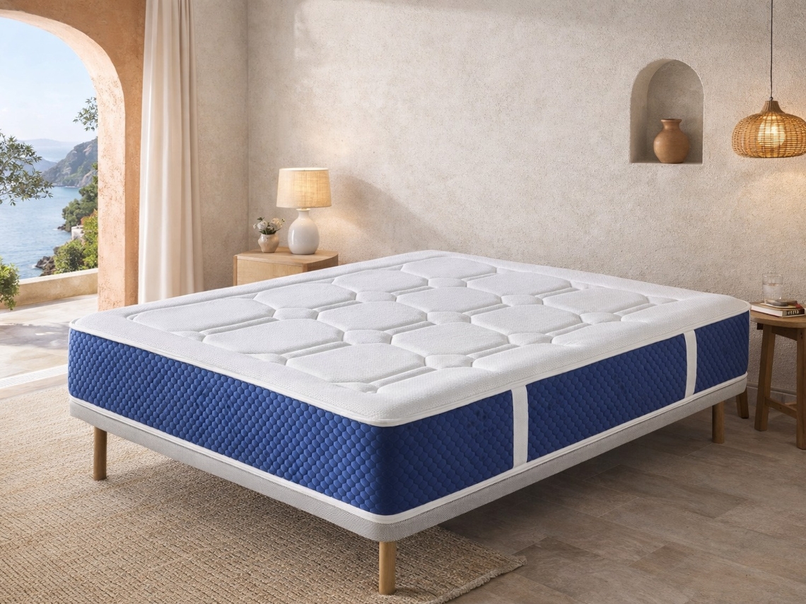 Colchão De Molas Ensacadas Sonho Zion Spring Latex 140x200 Cm – Altura 30 Cm Com 2 Cm De Látex De Cada Lado