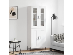 Vidaxl Armário Alto 69,5x34x180 Cm Derivados De Madeira Branco