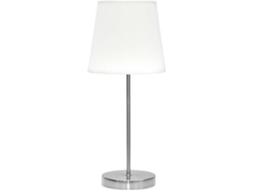 Candeeiro de Mesa FABRILAMP Maldivas (Branco - Metal, Tecido - 46x20 cm)