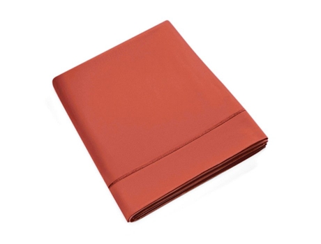 Lençol COTON PUR Plano Percal Penteado Julian Todos Pure Terracotta Algodão Multicor (300 cm)