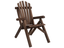 Cadeira de jardim, poltrona alta, até 113kg, resistente às intempéries, carbonizada