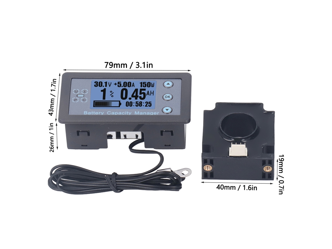 Monitor De Bateria Bluetooth Com Sensor Hall 200a