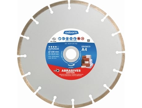 Dronco-A4-350-Disco Diamantado Superior Materiais Abrasivos A4 (Anteriormente Lt76) Ø 350 Mm