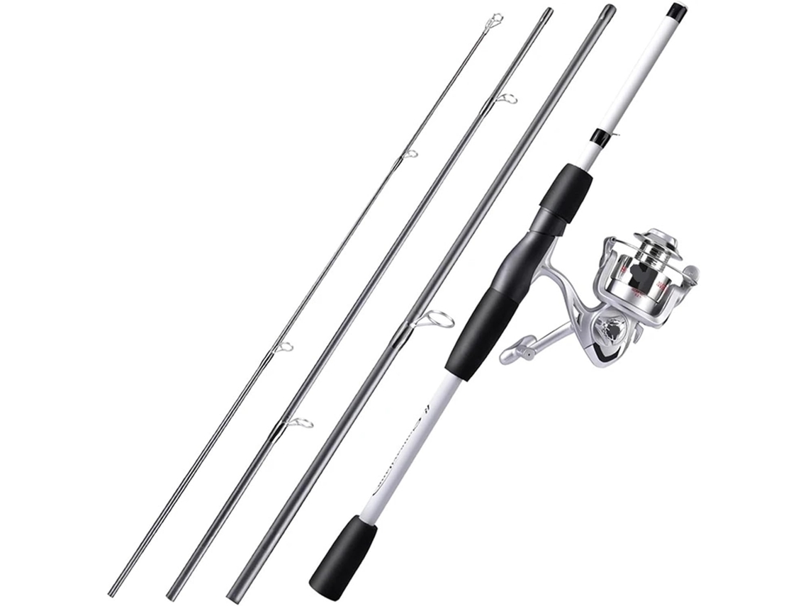1,98 M Vara Pesca Fibra Ideal Iniciantes Experientes Telescópica