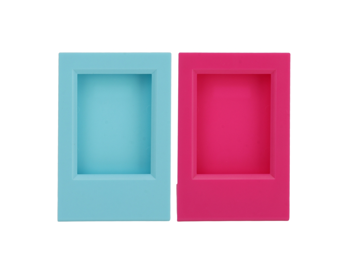 2pcs L Shaped Self Standing Photo Frame For Mini 12 11 9 8 7 For Evo 3 Inch Slanted Picture Frame Blue Red LAXISCREED