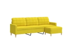 3-seater Sofa, 3-seater Sofas Vidaxl Amarelo Tecido (n/a)