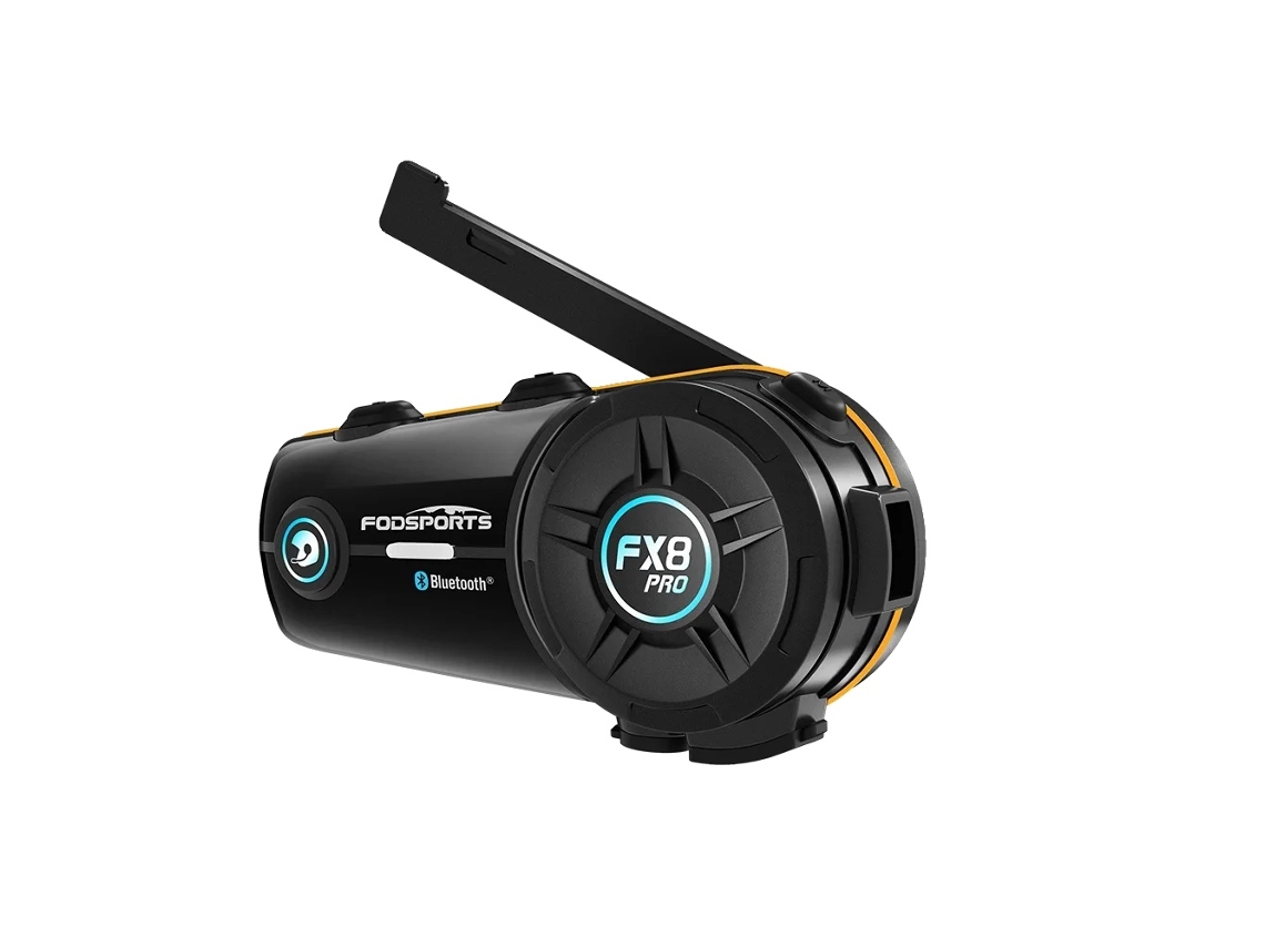 Intercomunicador Pro Da Fodsports Fx8 Para Motocicletas, Alcance De 2000m, Conectividade Para 8 Pilotos, Rádio Fm Oem