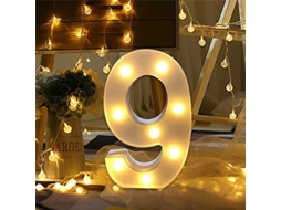 Luminárias Numéricas, Luzes Com Números E Letras Para Decoração De Casamentos, Aniversários, Festas De Natal, Como Luz Noturna Ou Para Bar Em Casa(9)
