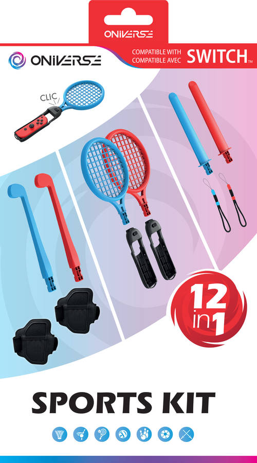 Kit acessórios INFOCAPITAL Sport Oniverse 12 em 1 (Nintendo Switch)