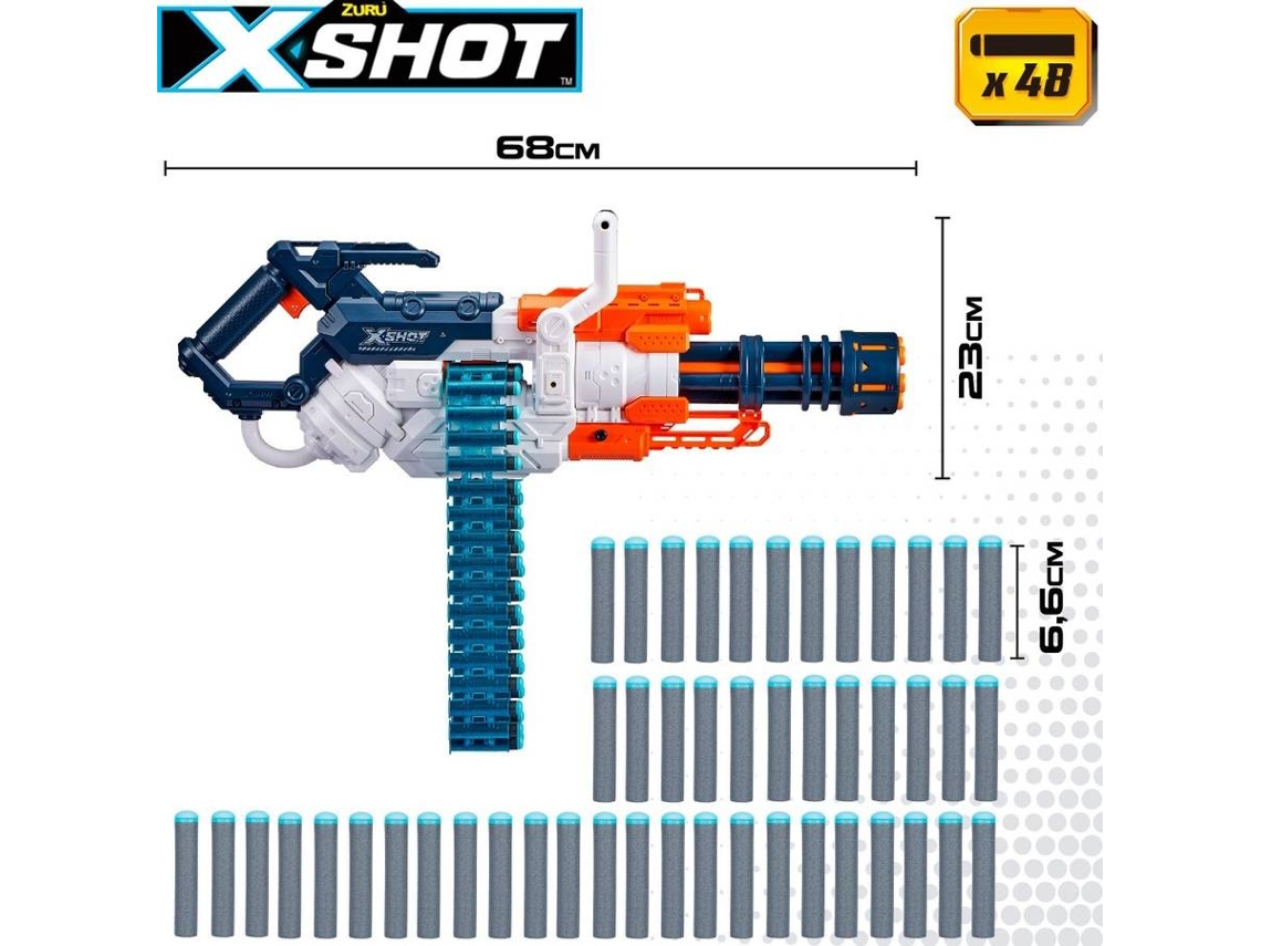 Arma de Brincar ZURU Metralhadora com munições Crusher Excel X-Shot (48  munições )