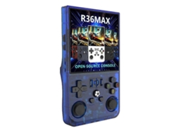 Console De Videogame Portátil R36 Max 64 Gb De 4 Polegadas, Máquina De Fliperama Retrô Transparente, Azul Ly Ebike