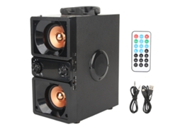 Mini Subwoofer Bluetooth com 4 Altavoces, Controle Remoto, Som Estéreo 360° e Bateria 2500 Mah com S/MARCA