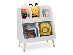 Estante Infantil Com 5 Compartimentos Para Brinquedos