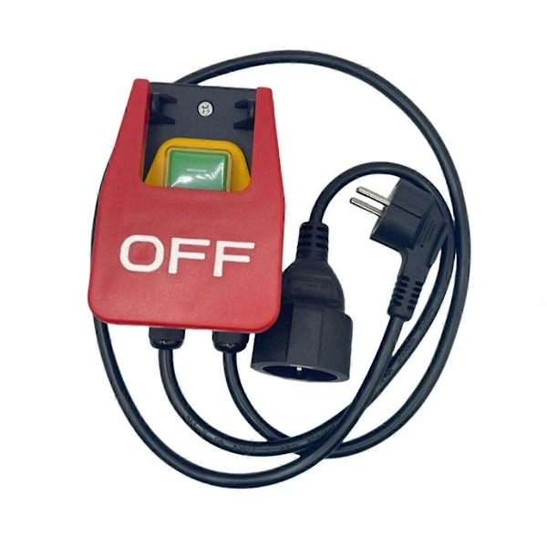 Interruptor Liga/desliga Monofásico 220v, Disjuntor, Interruptor De Tensão Zero Com Tomada, Interruptor De Parada Emergência Com Plugue Ue
