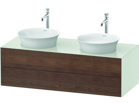 DURAVIT White Tulip móvel de casa de banho suspenso na parede Largura 1300 X Profundidade 550Mm com 2 Gavetas com Tecnologia \Tip-On\ Wt4988B