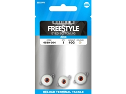 Conjunto de 3 Cabeças de Chumbo FREESTYLE Eyed Bottom Jigs 3 G