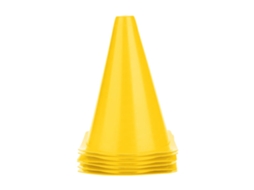 Omni-6 Peças De Conos De Treinamento De Futebol 18cm Barreiras Plásticas Marca Balón Acessório Amarelo
