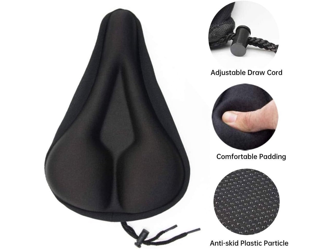 Capa De Selim Bicicleta Em Gel Extra Macio, Assento Gel, Com Almofada Confortável Para Montanha, Estrada, Mtb, Esportiva -aquaforge