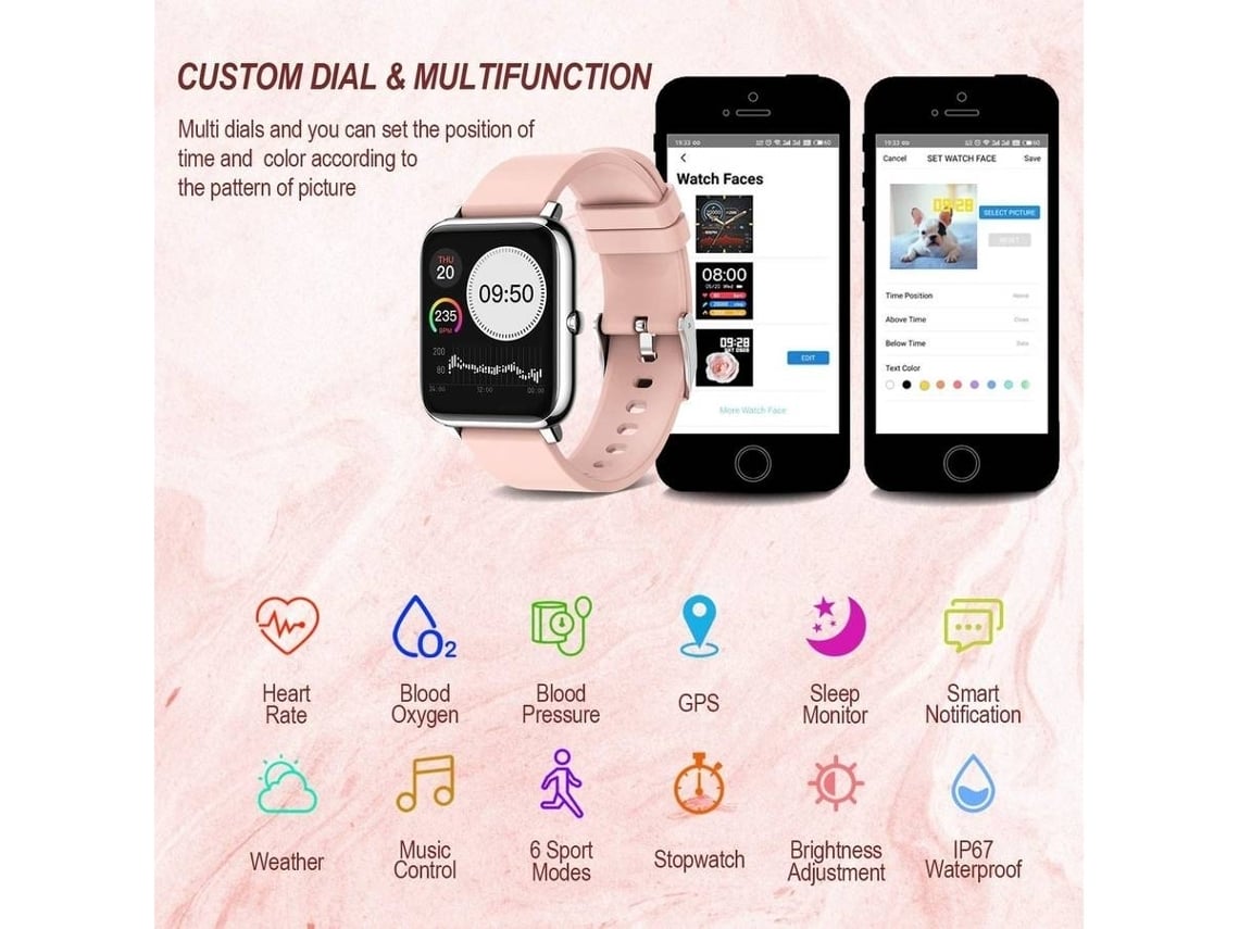 Smartwatch P22-4/1 Rosa