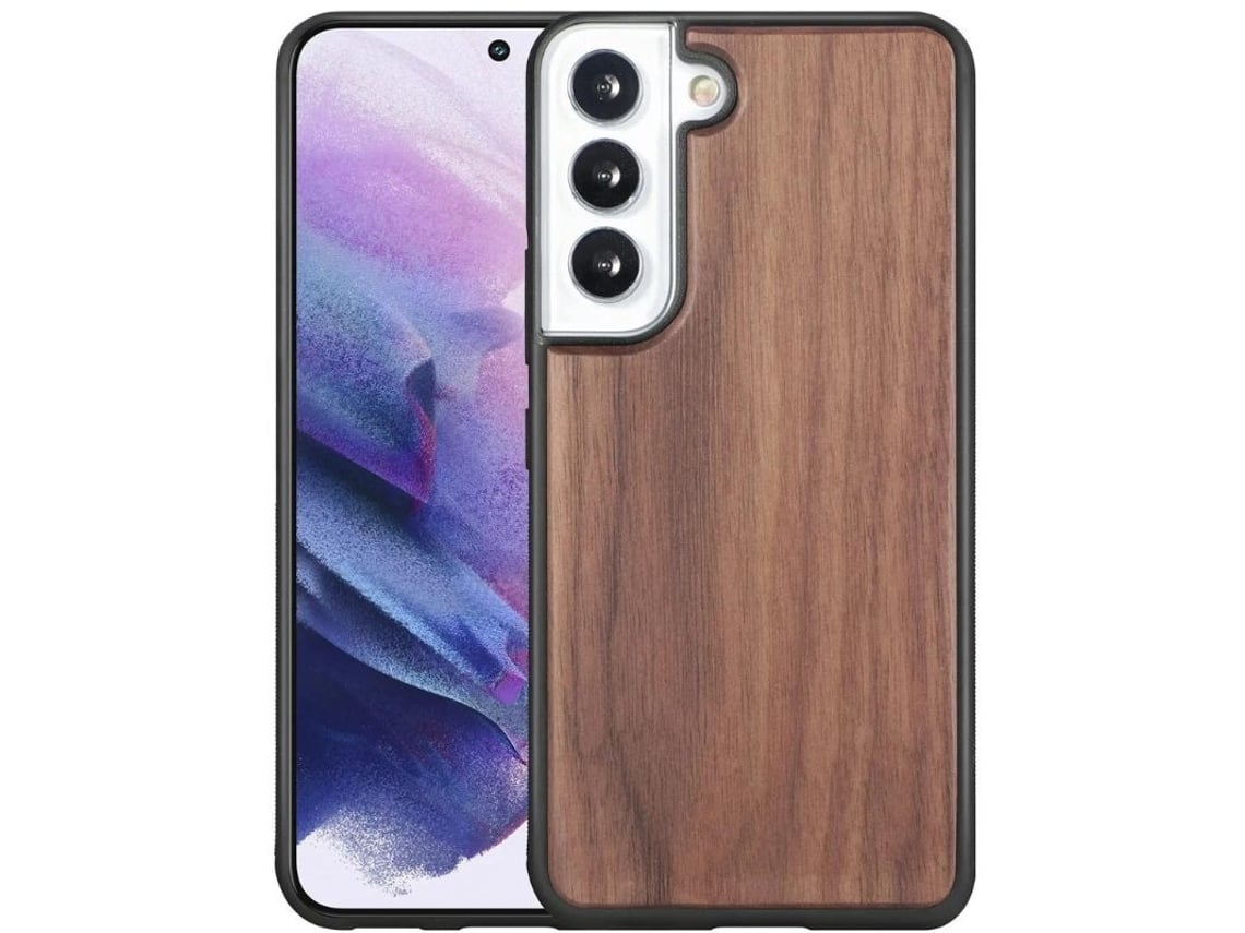 Capa Nogueira para Samsung VEANXIN Madeira Castanho