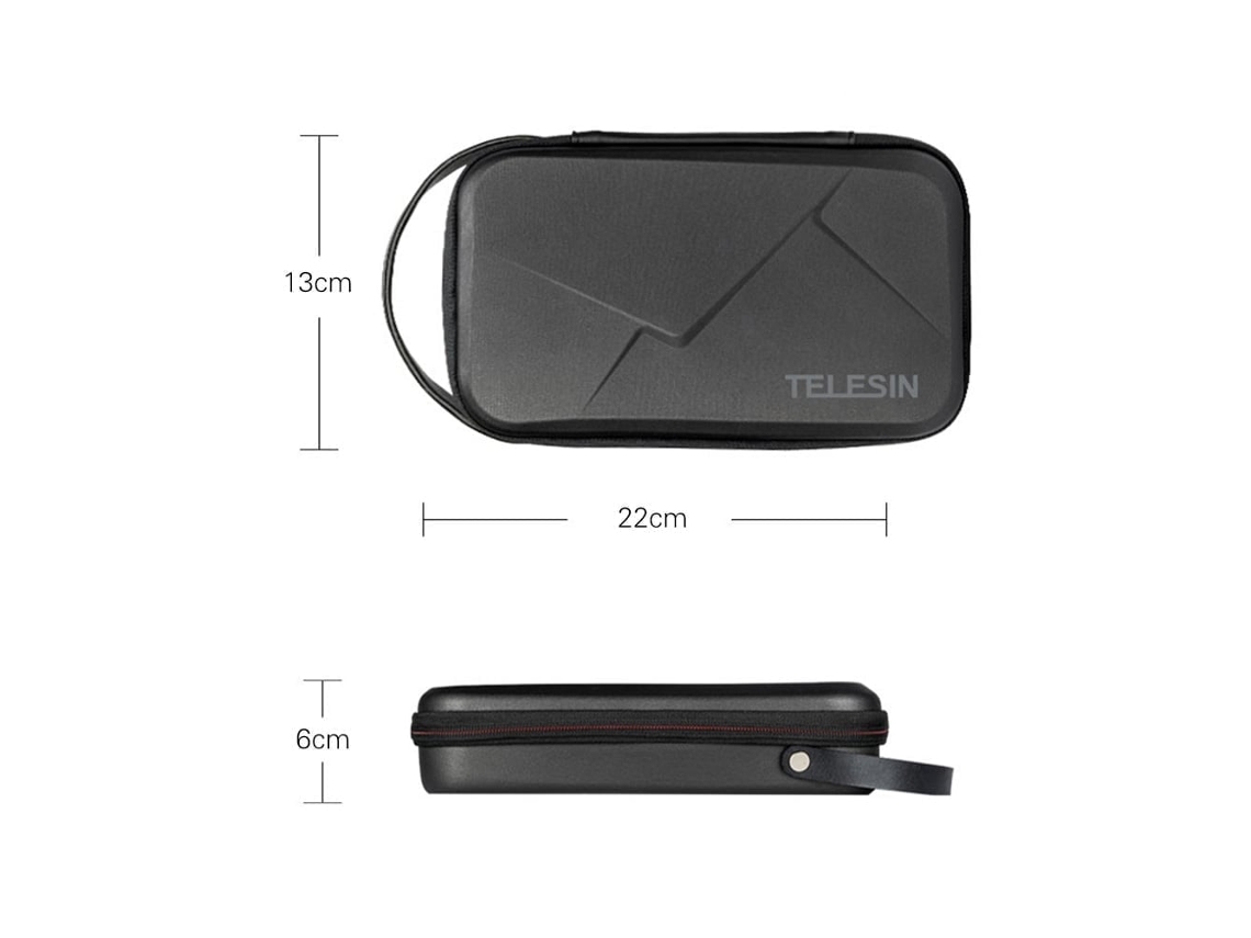 2026 bolsa de Armazenamento Telesin Impermeável para Dji Osmo Action/pocket e Gopro Hero 8/7/6/5, Estojo Portátil Eva