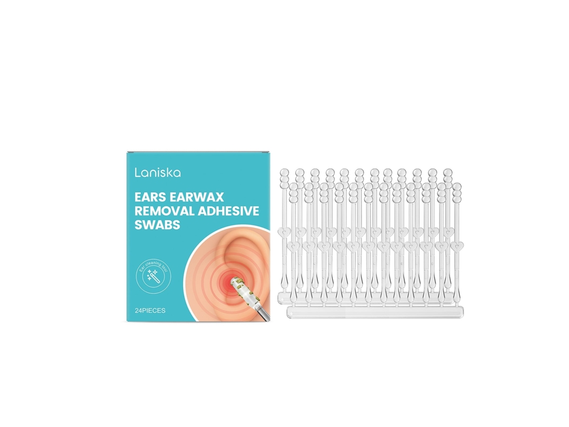 Palitetes Laniska para Limpeza de Ouvidos, Remoção de Sujeira e Odor de Forma Segura LAXISCREED