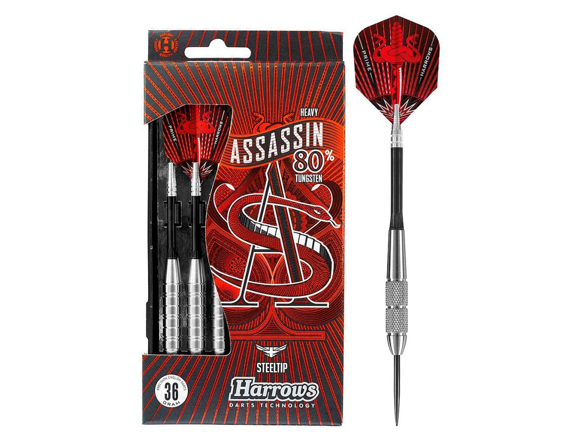 Dardos de Tungstênio Assassin 80% Vermelho 28 Gharrows