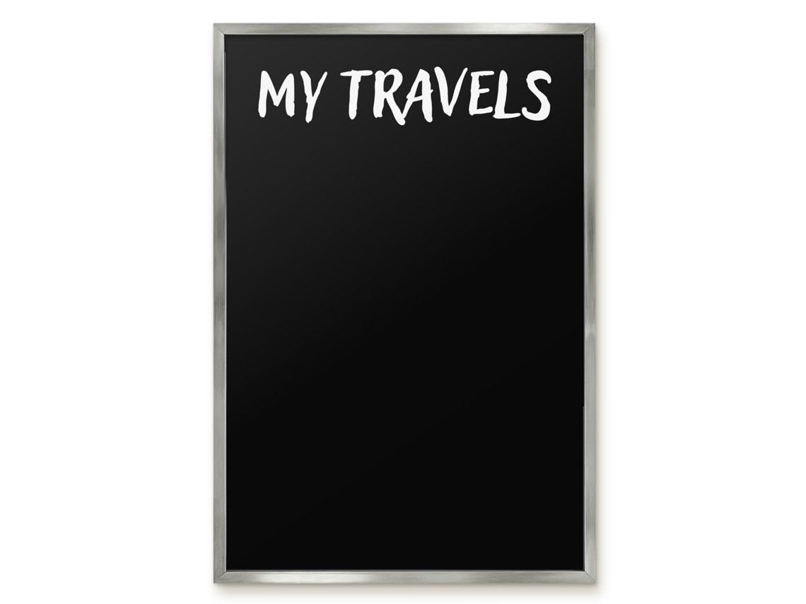 Quadro magnético de parede "Minhas Viagens" para o quarto Espelharte (40x60 cm)