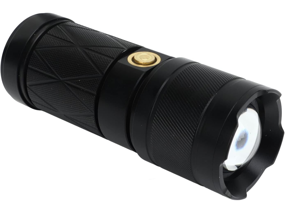 Mini Lanterna Led, Recarregável Via Usb, Com Zoom Telescópico, Alto Brilho De 800 Lúmens, Alcance De 1500m E