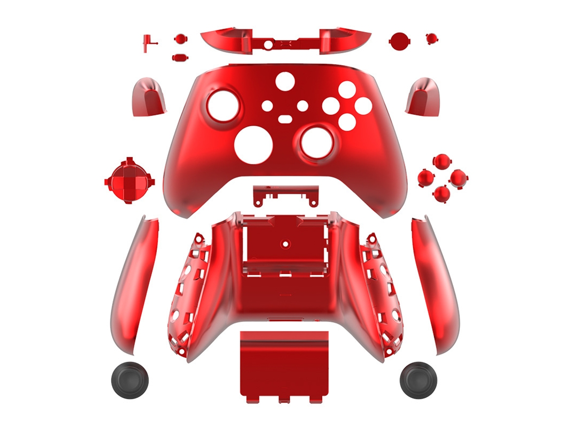 Capa PANOONA para Xbox Series X/s Substituição Completa Electroplated Red