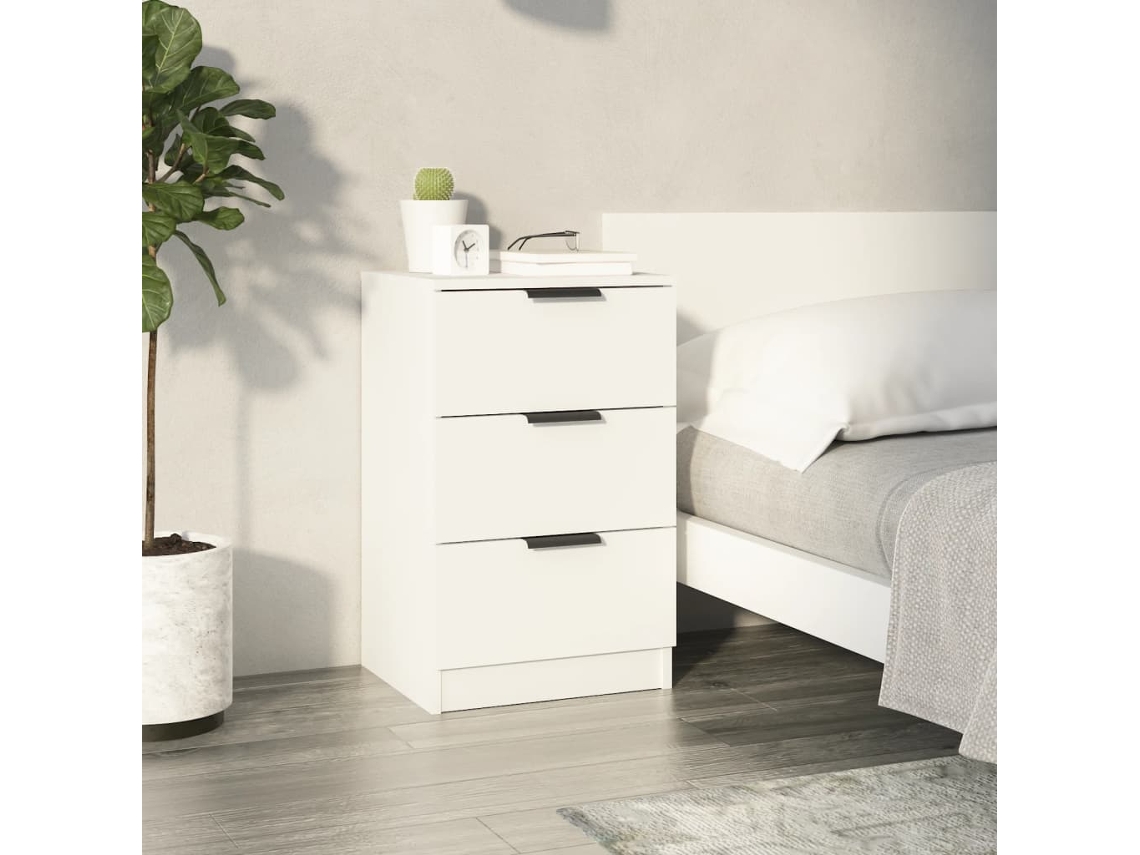 Mesa de cabeceira branca, 40 x 36 x 65 cm, DKD HOME DECOR