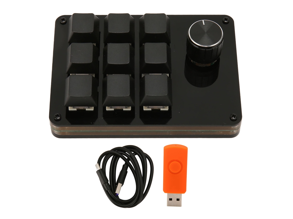 Aetheria teclado Mecânico Mini 9 Teclas com Botão Hot Swappable Chave Azul Macro Programável