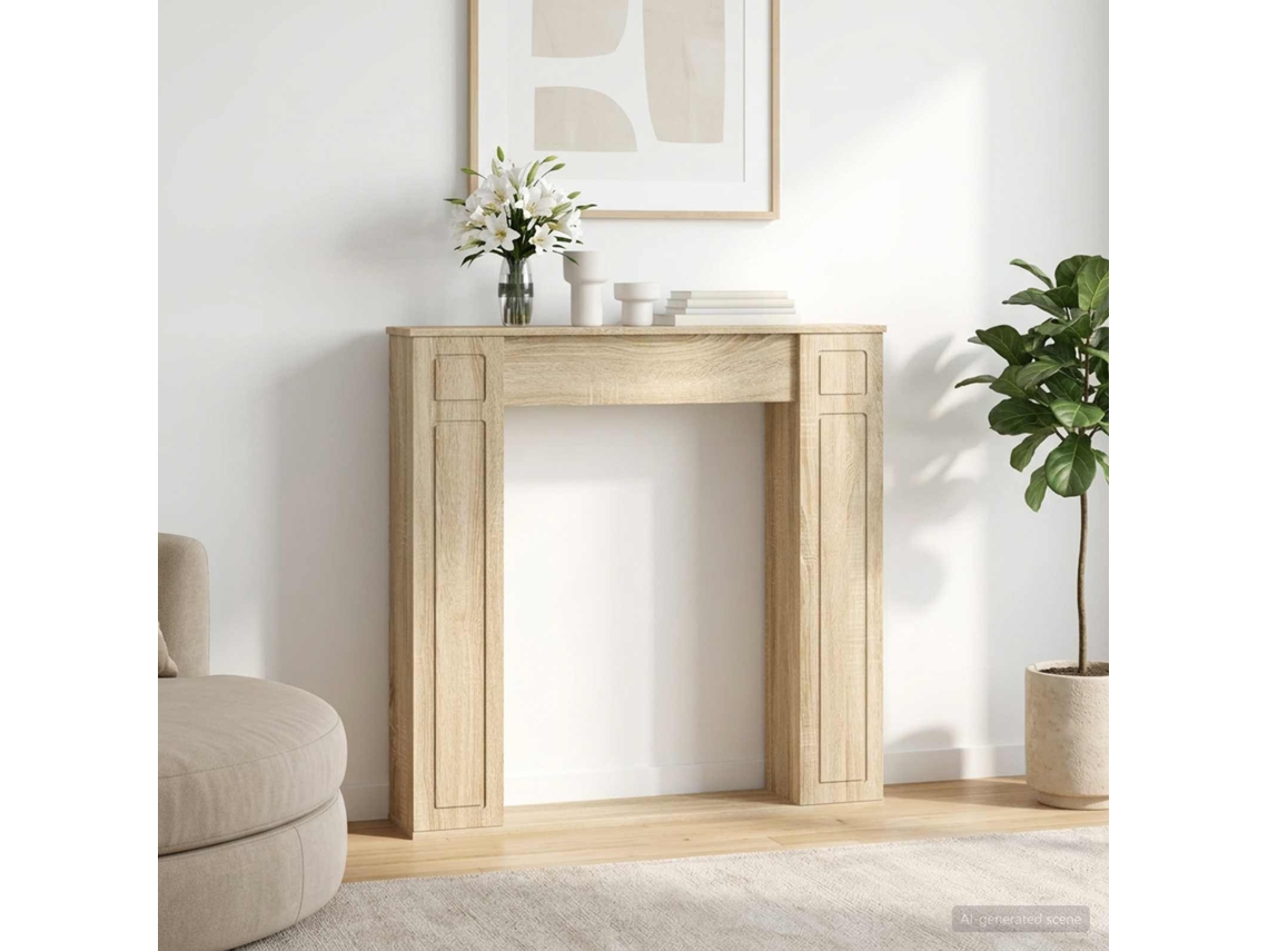 Vidaxl Moldura De Lareira Carvalho Sonoma 100 X 20 X 100 Cm