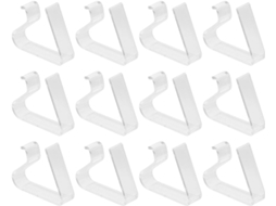 Conjunto de 12 prendedores de toalha de mesa transparentes, prendedores de toalha de mesa de plástico, prendedores Fixos para