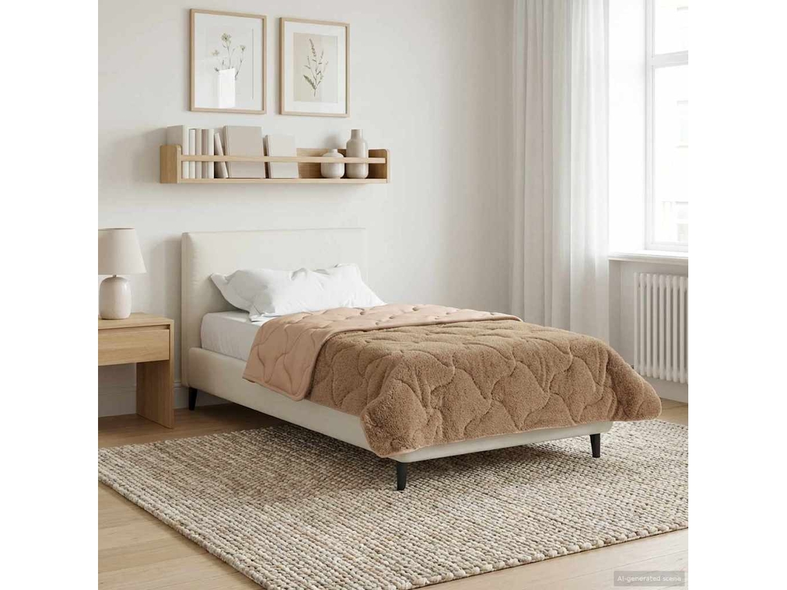 Vidaxl Edredom De Inverno 140 X 220 Cm Inverno Cinzento-acastanhado