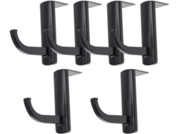 Suporte Para Fones De Ouvido Callaron Em Plástico Preto, Conjunto De 6 Peças, Gancho Portátil Para Fones De Ouvido